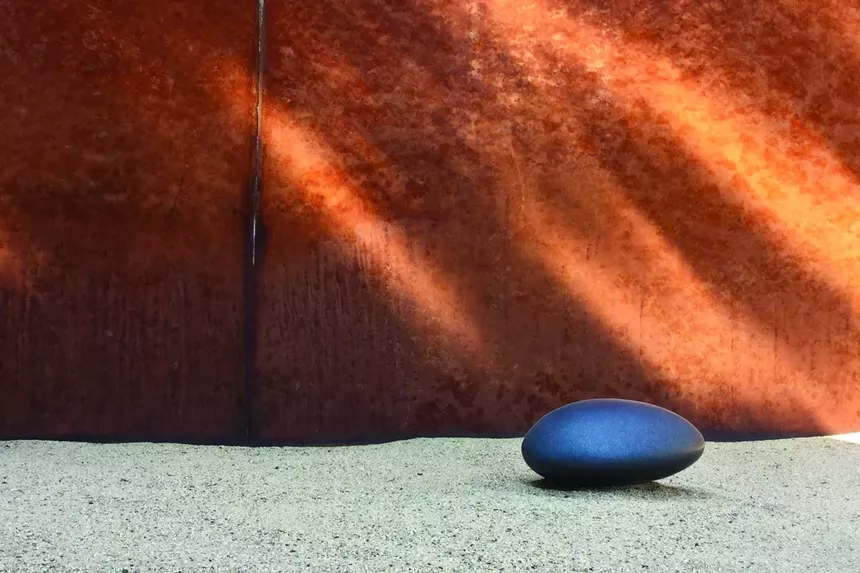 Jerry Wingren, “Swedish Black Granite Resting Stone #1,” 2006-2008, black granite. Courtesy of Alexander Esseveld. - JERRY WINGREN
