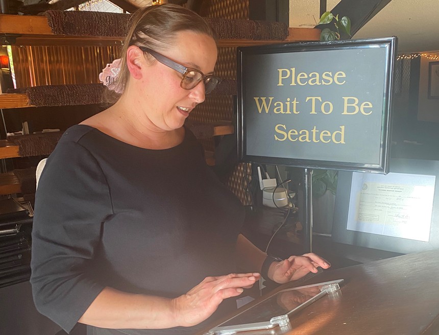 Shasta Kibe working hard at Bastien's Restaurant, where she has been since the mid-1990s. - ERIN DEWEY