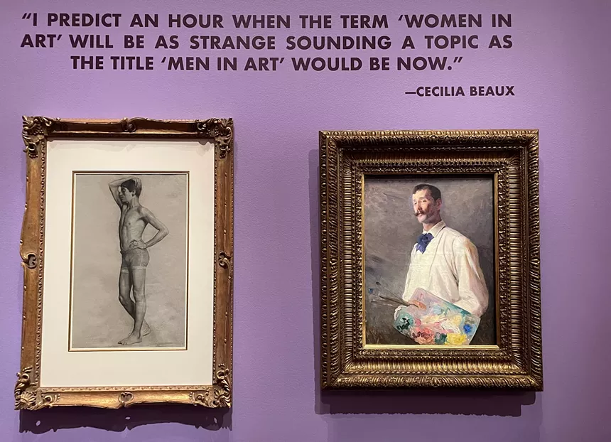 Cecilia Beaux's "Standing Male Figure" (left) and Alexander Harrison in Whistler to Cassatt at the Denver Art Museum. - ROBERT DELANEY