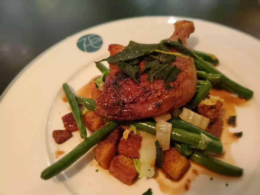 The highlight of the duck confit is the foie gras filling. - MOLLY MARTIN