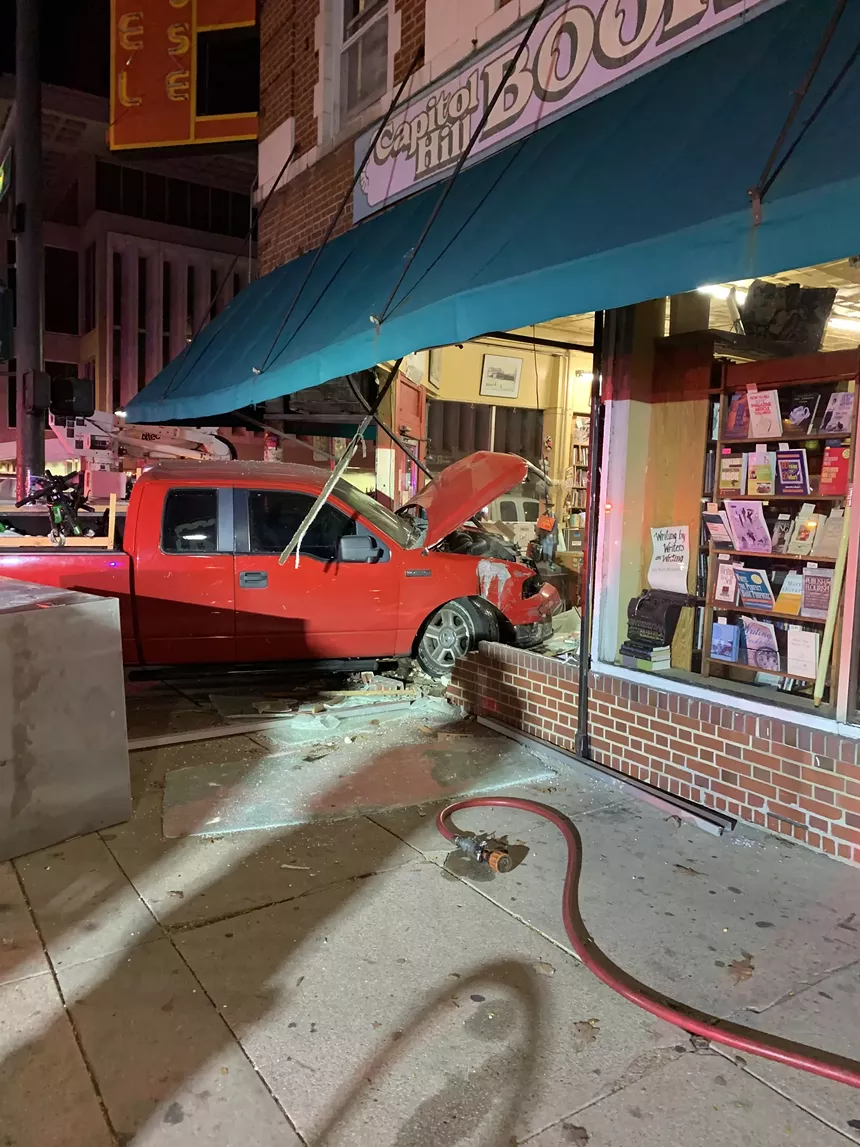 The truck, carrying Lime scooters, crashed into the store at 8:40 p.m. on November 17. - WILLIAM KORTZ