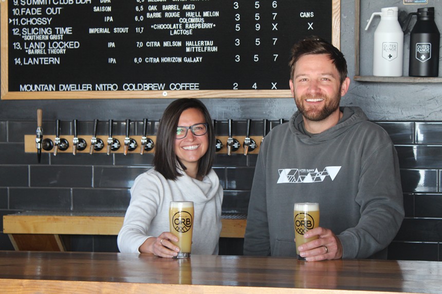 Emily and Lee Cleghorn from Outer Range Brewing.  OUTER AREA BREWING