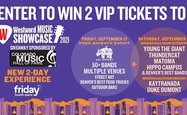 Win 2 VIP Tickets to Westword Music Showcase through Colorado Music Hall of Fame!