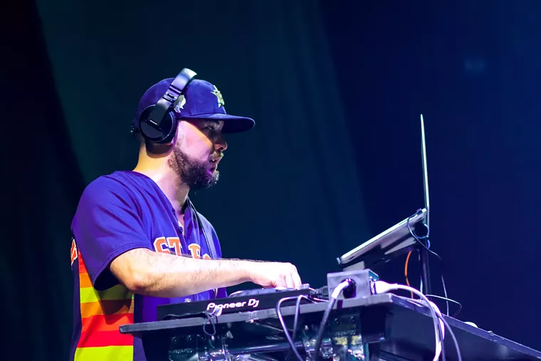 Houston's own DJ Playboy provided a lively opening set that ended joyfully with Selena's "Como La Flor". - PHOTO BY MARCO TORRES