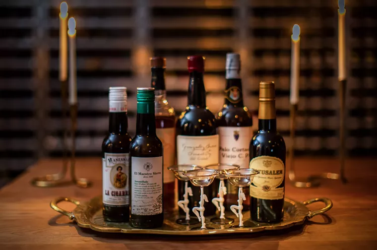 MARCH not only has an impressive wine list but its cellar also houses some fine sherries. - PHOTO BY JULIE SOEFER PHOTOGRAPHY