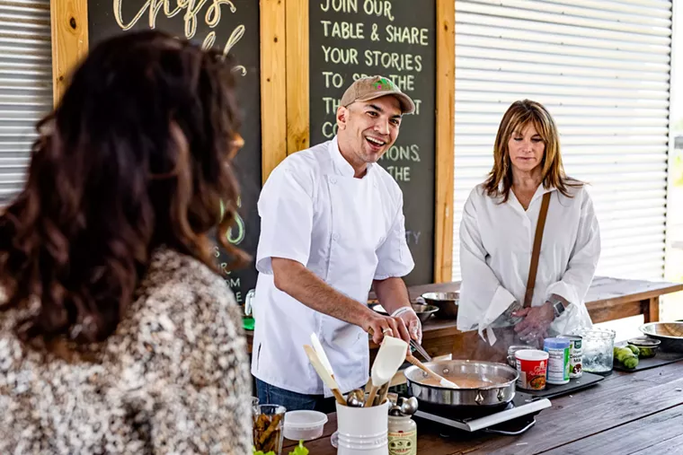"Cook the Harvest" and learn to make pasta with chef Carlos Meltzer at Hope Farms. - PHOTO BY KIRSTEN GILLIAM
