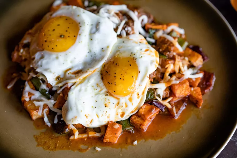 Monkey's Tail invites you to make quesabirra hash and frozen pumpkin Irish a part of your pre-Halloween brunch plans. - PHOTO BY KIRSTEN GILLIAM