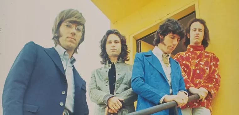 The Doors: Ray Manzarak, Jim Morrison, John Densmore, and Robby Krieger. - PHOTO BY PAUL FERRARA/COURTESY OF LITTLE, BROWN