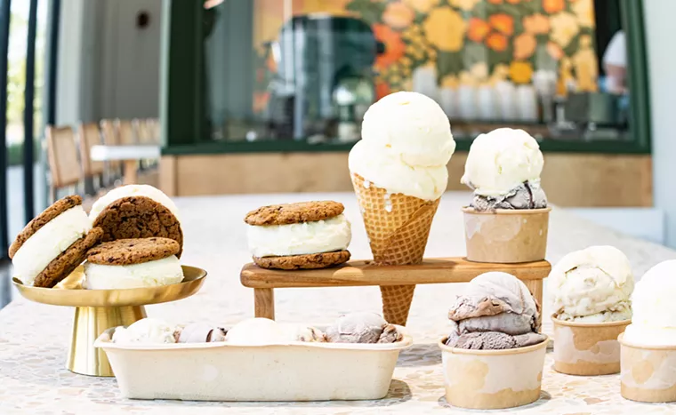 Honeychild's has frozen custard scoops, homemade waffle cones and sandwiches. - PHOTO BY HEIRLOOM INTERACTIVE