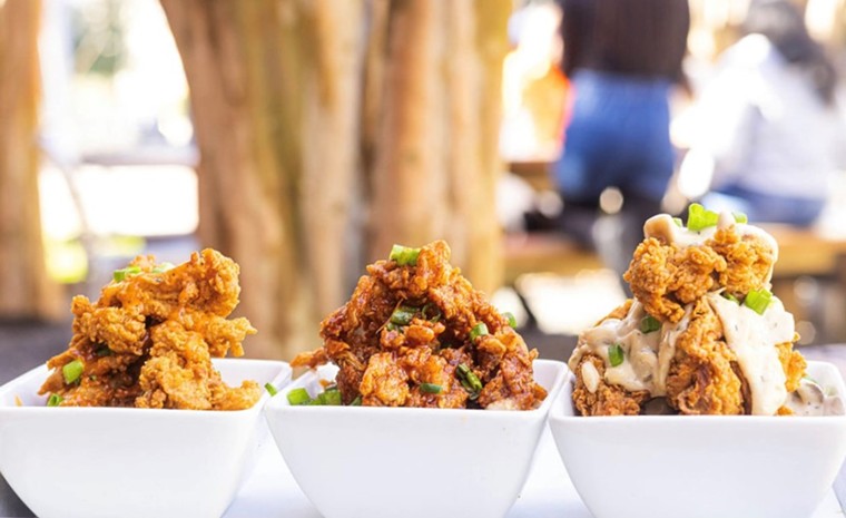 You won't miss the chicken in these Chik'n Fried Shrooms. - PHOTO BY JRMH PHOTOGRAPHY
