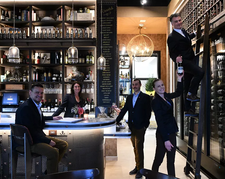 The wine team is experienced and ready to help at Stella's Wine Bar. - PHOTO BY FERTITTA ENTERTAINMENT