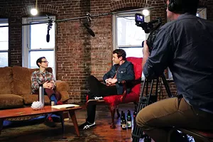 PHOTO BY PATRICK YEAGLE - ON THE SET OF “THE STUDIO SHOW.” LEFT TO RIGHT: KEIL ISHAM, ARLIN PEEBLES, DAVE HEINZEL.