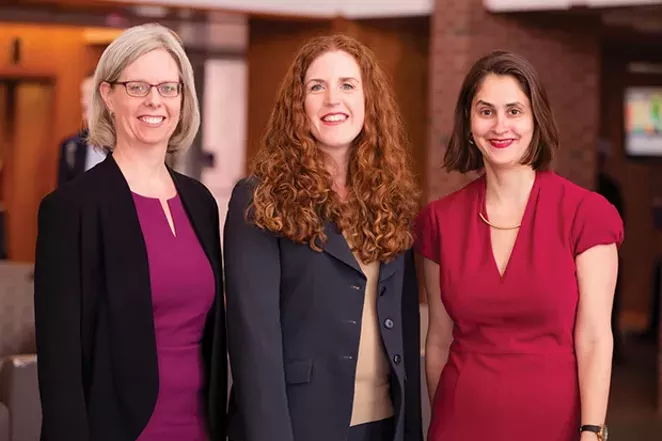 The U of I legal scholars who wrote the new paper on restorative justice for sexual harassment are, from left, Jennifer Robbennolt, the associate dean for research at the College of Law and co-director of the Program on Law, Behavior, and Social Science; - PHOTO BY L. BRIAN STAUFFER