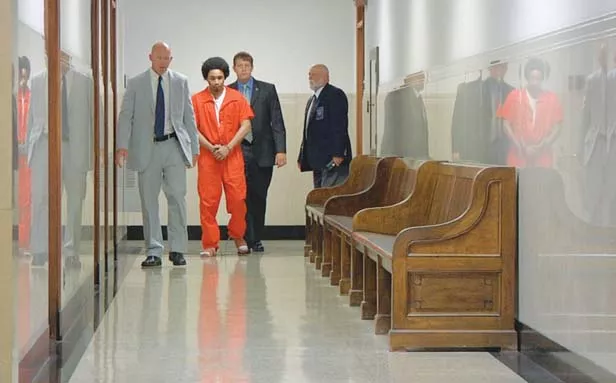 Iowa prison officials escort Maurice Haltiwanger as he awaits sentencing for a drug conviction. The House I Live In follows Haltiwanger and others involved with the War on Drugs and shows the profound effects drug laws have had on society.
