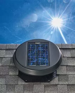 A solar-powered attic fan can be valuable in venting attic heat while generating it’s own electricity.
