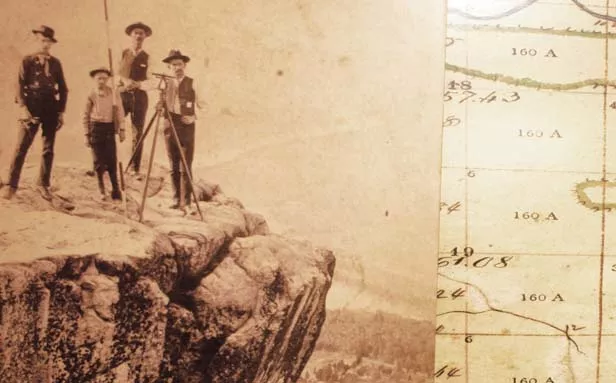 Murals illustrate the history of surveying, and Abraham Lincoln’s early career as a surveyor. - PHOTO BY JOB CONGER