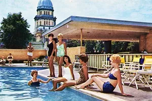 The State House Inn, designed by Henry L. Newhouse II, was the most stylish hotel in Springfield when it was built. After a 2003 reincarnation, it retains the title today. - PHOTO COURTESY SANGAMON VALLEY COLLECTION AT LINCOLN LIBRARY
