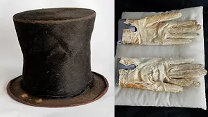 The collection includes gloves that Lincoln wore to Ford’s Theater and a hat that has had its provenance questioned.