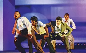 Khyel Roberson, Reggie Guyton, Jordan Montague and Donnie Carter singing “Steppin’ to the Bad Side.” - PHOTO BY DONNA LOUNSBERRY
