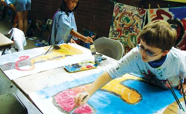 One of the Springfield Art Association’s summer art campers adds a stroke of color to his watercolor creation. The SAA’s Summer Art Camp for children between the ages of 4 and 14 is a multi-media day camp designed to give kids a - PHOTO BY RICK WADE