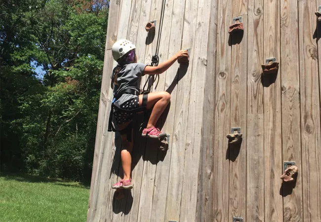 Camp Widjiwagan has a new adventure course with a 40-foot climbing tower and zip-line. - PHOTO COURTESY GIRL SCOUTS