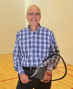 Mark Vassmer says there are about 100 active participants in YMCA racquetball, some of whom have been playing since the 1960s, but they’re always open to newcomers. - PHOTO BY JENNIFER SNOPKO, SPRINGFIELD, YMCA