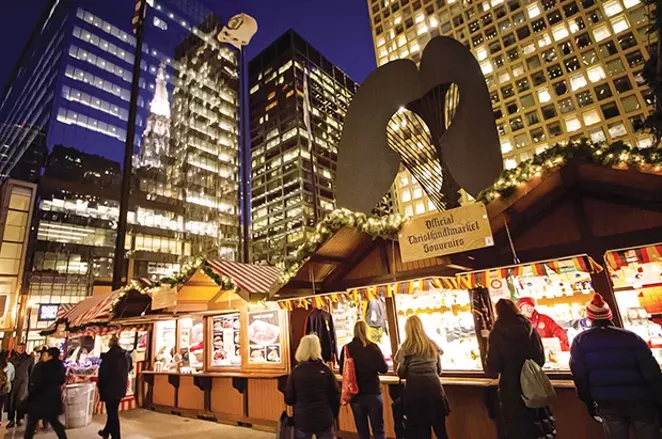 The Daley Plaza in Chicago becomes a German Christmas market from Nov. 16 to Dec. 24 when vendors offer German food, beverages, gifts and souvenirs. This is the 23rd year for the city's Christkindlmarkt. - PHOTO BY TRUE SHOT STUDIOS