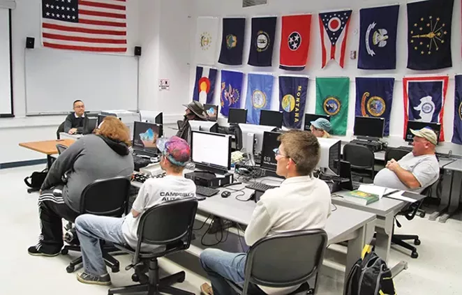 Rey DeCastro leads the Advanced GIS class at Lincoln Land Community College, where geography is becoming a popular major. - PHOTO BY KYLA KRUSE, LLCC