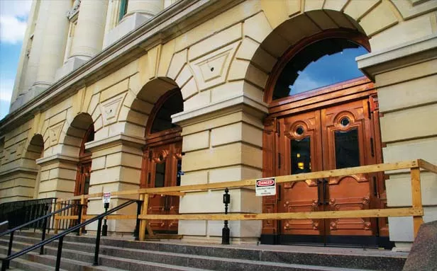 Politicians have called the ornamental doors “excessive.” By that do they mean “expensive”? - PHOTO BY DAVID HINE