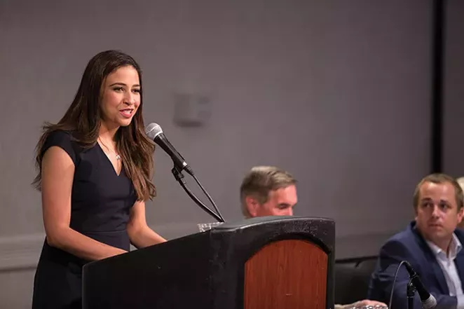 Harold is already campaigning energetically. Can she win over suburban women? African-American voters? - PHOTO COURTESY CITIZENS FOR ERIKA HAROLD