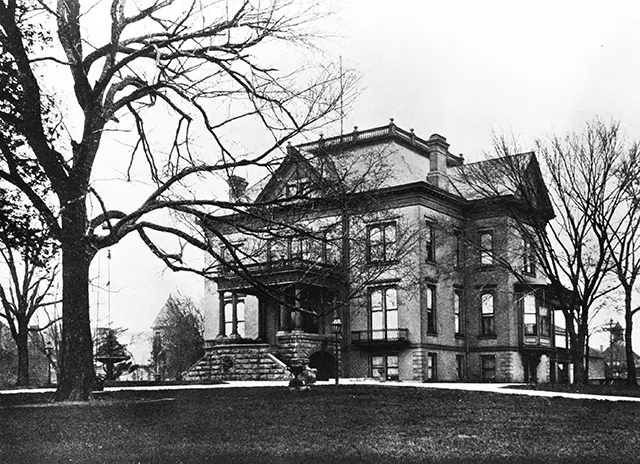 The Governor’s Mansion, completed in 1855, had already undergone several renovations by the time this photgraph was taken around 1890. - PHOTOS COURTESY SANGAMON VALLEY COLLECTION, LINCOLN LIBRARY
