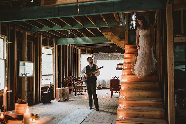 Stephen Barbee and Keshia Dotson decided to get married in the “Barbee Dream House” that they are in the process of renovating. - PHOTO BY NICOLE GRAY PHOTOGRAPHY