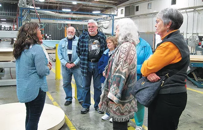 Around Town group touring Nudo Products. - PHOTOS COURTESY OF THE ACADEMY OF LIFELONG LEARNING AT LINCOLN LAND COMMUNITY COLLEGE.