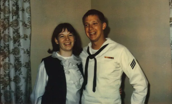 Ed Boblitt just before his deployment to Vietnam in 1968. To his left, his fiancee Janice. The couple broke their engagement in 1969 and were married in 2009, 40 years later.