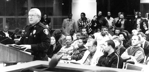 This special meeting of the Springfield city council was called in reaction to a story I wrote eight weeks after moving to Illinois. - PHOTO BY GINNY LEE