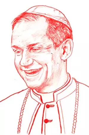 Images of Bishop Thomas John Paprocki for this article are by Jonah Harjer, a Springfield artist who was born in Chicago and grew up in the 1980s in Miami, where he was influenced by the local skate and street culture. He was drawn to painting graffiti, - ILLUSTRATIONS BY JONAH HARJER