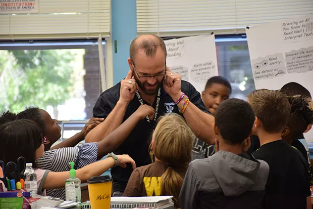 DuBois Elementary math teacher Dan Hartman is one of 10 finalists for Illinois' teacher of the year. - PHOTO BY DAVID BLANCHETTE
