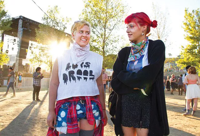 Avital van Leeuwen (left) went to a concert with her friend - Nico Appleford soon after being released from Alpine Academy, a - therapeutic boarding school in Utah. - PHOTO BY STEVE APPLEFORD