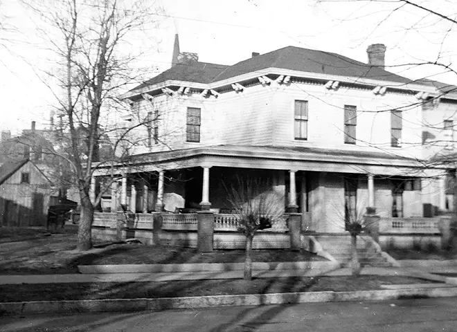 The Rosenwald home on Eighth Street as it looked in an earlier Library of Congress photo (above), and as it looks today. - PHOTO COURTESY LIBRARY OF CONGRESS