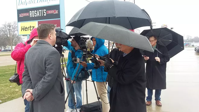 Memorial says it was following Centers For Disease Control guidelines when it scheduled a live press event to talk about the drive-through clinic. - PHOTO BY BRUCE RUSHTON