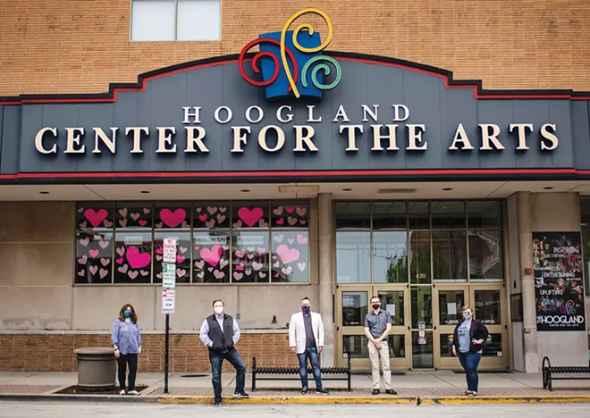 Hoogland Center for the Arts staff, executive director Gus Gordon is second from left. - PHOTO BY KRISTI MITCHELL PHOTOGRAPHY