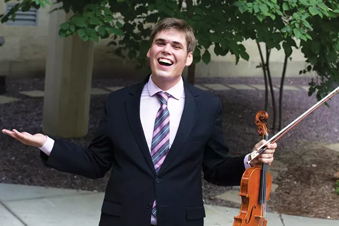 Roy Meyer, concertmaster, performed the first “Sunday at Six” concert from his Chicago apartment. - PHOTO COURTESY ILLINOIS SYMPHONY ORCHESTRA.