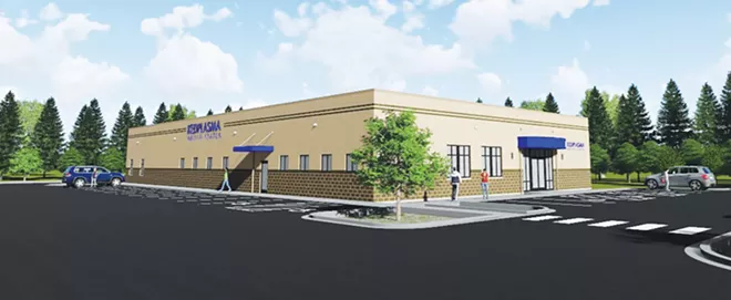 KEDPLASMA USA announced earlier this year it plans to construct an 11,900-square-foot building on North Grand Avenue just east of Davita Dialysis. - PHOTO COURTESY OF CASLER DESIGN GROUP - PHOTO COURTESY OF CASLER DESIGN GROUP
