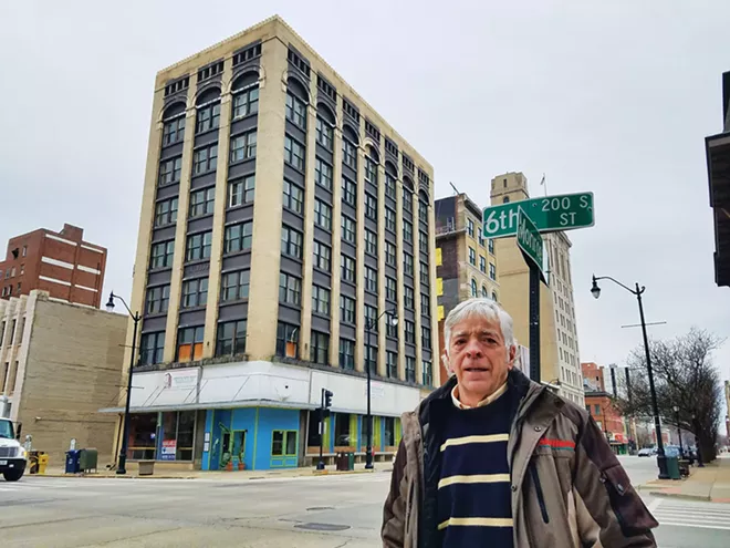 Rick Lawrence was the original developer for the Booth-Ferguson building, a project that began in 2012 and received nearly $1 million in TIF funding before stalling due to an expanded scope of work and financing difficulties. A New York real estate firm now owns the property but a recent request for an additional $3.15 million in TIF was turned down by the city council, which cited concerns regarding Lawrence’s ongoing involvement. - FILE PHOTO BY DAVE HINE