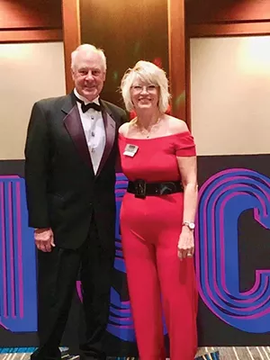 Susan Helm and her husband, Jim, at the 2019 Denim and Diamonds fundraiser for cancer research at SIU which Susan chaired. - PHOTO COURTESY OF SUSAN HELM