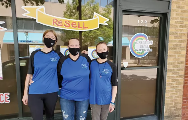 Left to right: Brenna Tierney, communications and program administrator; Jen Hudson and Michelle Popp, workforce development training program team members.