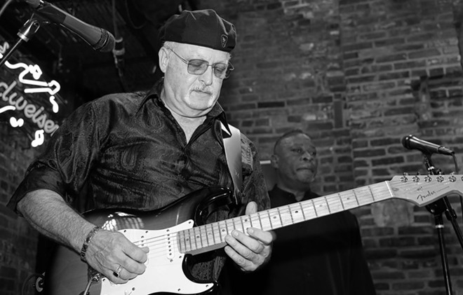 David Lumsden performing at The Alamo’s weekly Blue Monday showcase. - CREDIT: MICHAEL GOZA, ILLINOIS CENTRAL BLUES CLUB