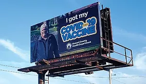 A billboard in Petersburg features Rich Brauer, a former Republican state legislator who represented the area. - CREDIT: RACHEL OTWELL