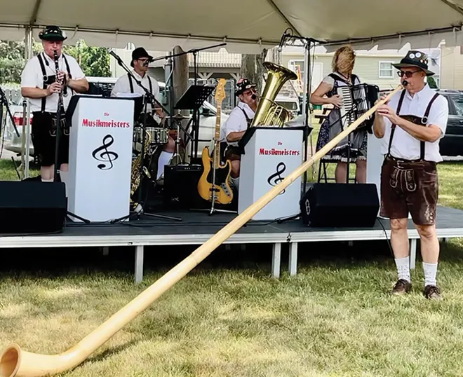 This Saturday, Die Musikmeisters, along with two other authentic German bands, play an Oktoberfest at the Knights of Columbus Hall on Meadowbrook Road.