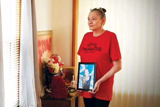 Springfield resident Barbara Hutchens lost her 34-year-old daughter, RoseAmber, to an overdose on Feb. 4. Rates of addiction and overdoses have climbed since the start of the pandemic, which has created unusual and varied challenges for substance users and organizations trying to help them. - PHOTO BY BEN ROMANG